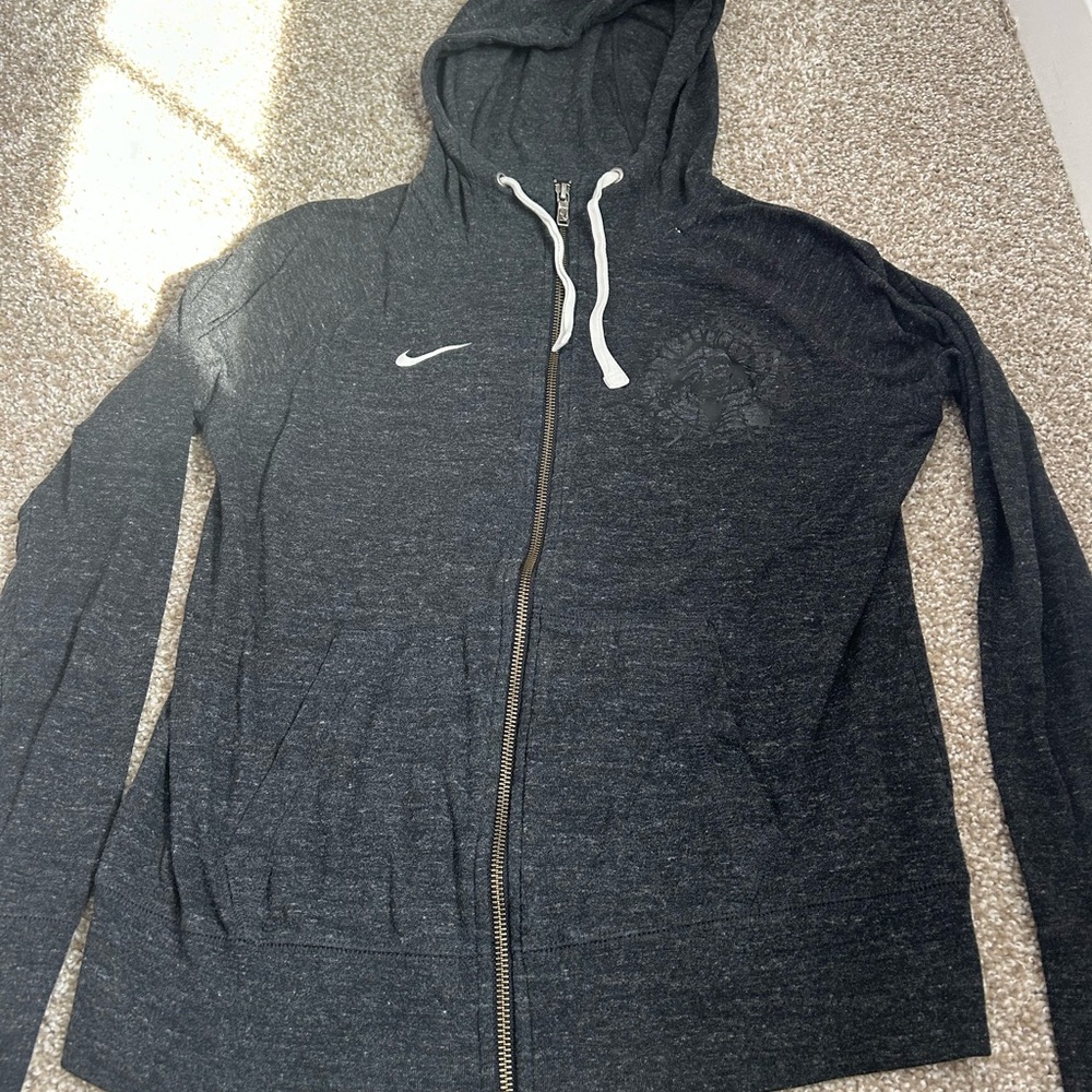 Nike Women's dark gray Zip-Up Hoodie